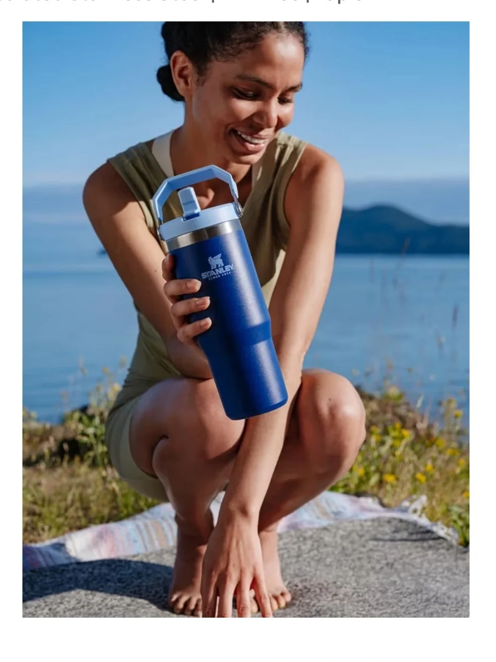 Stanley The IceFlow™ Flip Straw Tumbler | 30 OZ in Lapis Blue - Picture 2 of 16